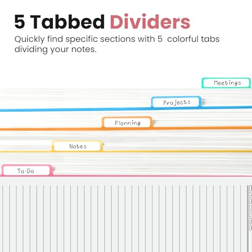 Spiral Lined Notebooks and Removable Dividers & Tabs