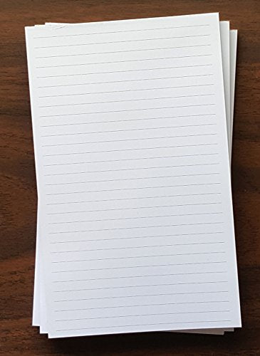 3 Pads - Lined Note Pad, 5" x 8", 50 Sheets, 1/4" Line Spacing, Heavyweight, Very Nice Paper - size: 3 Lined Note Pads (1/4”)
