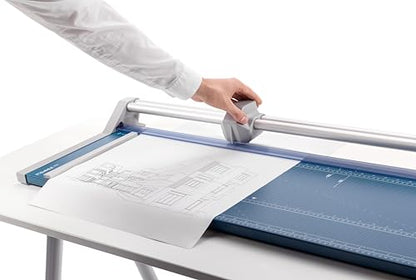 Dahle 558 Professional Rotary Trimmer, 51" Cut Length, 12 Sheet Capacity, Self-Sharpening, Dual Guide Bar, Automatic Clamp, German Engineered Paper Cutter - size: 51" Cut Length
