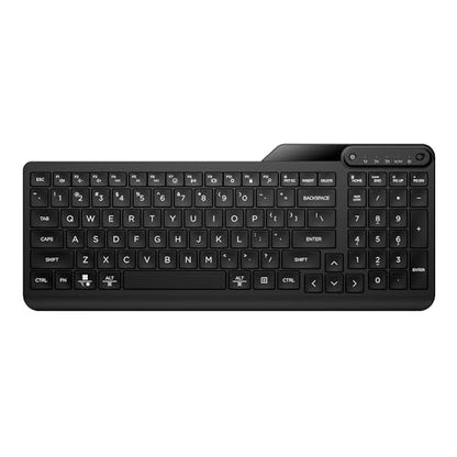 HP 460 Multi-Device Bluetooth Keyboard - Bluetooth with Swift Pair to 3 Multi-Devices, Compatible with Windows/Mac/Chromebook, Laptop, Notebook Black (7N7B8AA) - color: Black, style: Multi-Device KB