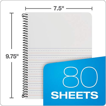 Oxford Primary Spiral Notebooks, Writing/Drawing Practice, Pre-K, K-2, Durable Plastic Covers, Writing Journals for Kids, 80 Sheets, 9-3/4 x 7-1/2 Inch, Blue, Green, Red, 3 Pack (89001) - size: 3 Count (Pack of 1)