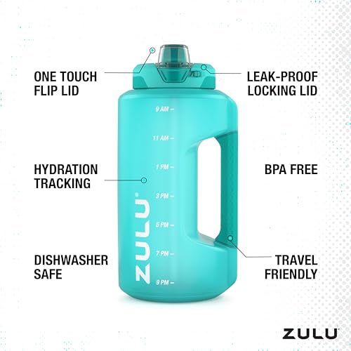 Goals Half Gallon Water Bottle with Straw - color: Aquaviva, size: 64 Ounces
