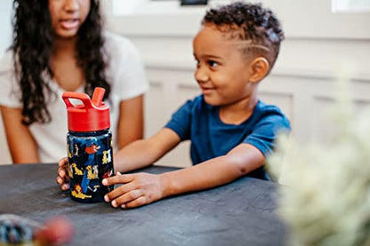 Simple Modern Disney Frozen Kids Water Bottle Plastic BPA-Free Tritan Cup with Leak Proof Straw Lid | Reusable and Durable for Toddlers, Girls | Summit Collection | 12oz, Frozen Elsa's Snowflake - color: Disney: Frozen Elsa's Snowflake, style: Straw Lid |