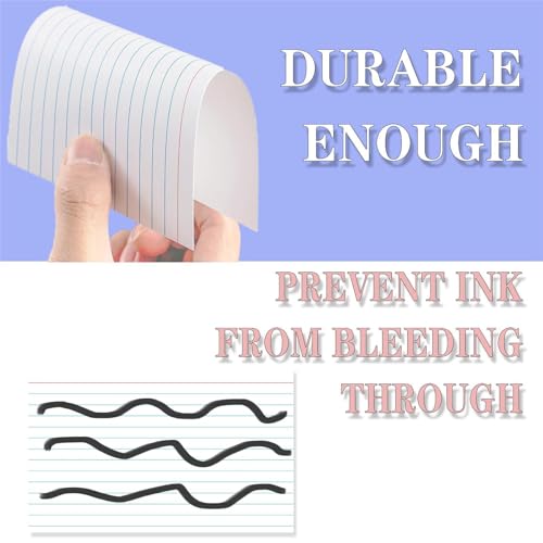 White Index Cards 5x7 Ruled, 50 Pcs File Note Cards, Lined Index Cards, Study Cards, Flashcards for Studying, Notecards for Studying, Note Taking and To Do List - size: 5 x 7-50PCS