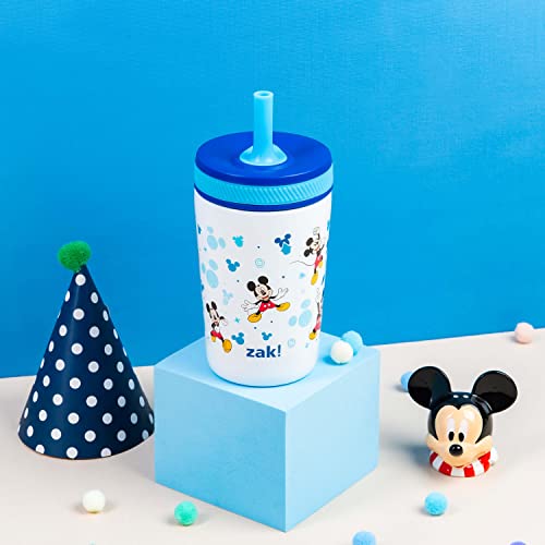 Zak Designs Disney Kelso Toddler Cups For Travel or At Home, 12oz Vacuum Insulated Stainless Steel Sippy Cup With Leak-Proof Design is Perfect For Kids (Mickey Mouse) - color: Mickey