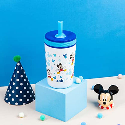 Zak Designs Disney Kelso Toddler Cups For Travel or At Home, 12oz Vacuum Insulated Stainless Steel Sippy Cup With Leak-Proof Design is Perfect For Kids (Mickey Mouse) - color: Mickey