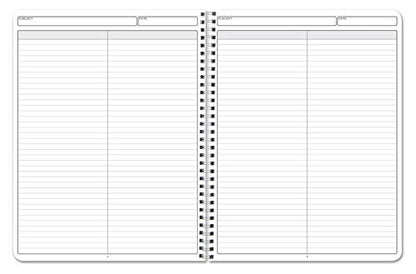 BookFactory 2 Column Log Book, Wire-O, 100 Pages | Columnar Notebook, Two Columns Format, 8.5'' x 11'' - Made in USA - size: 2 Column, style: Wire-O