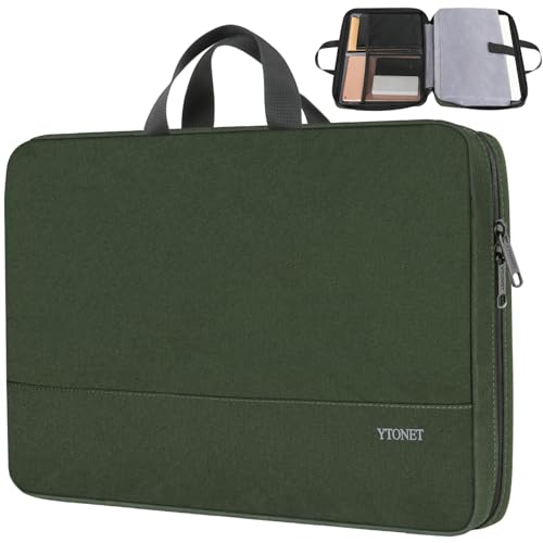 Ytonet Laptop Bag 16 Inch, 15-15.6 Inch Stylish Water Resistant Laptop Case | Compatible with Lenovo, Dell, HP, Asus, Computer Cover Bag, for men, for Work, Travel, Office, Midnight Green - color: Midnight Green, size: 16 inch