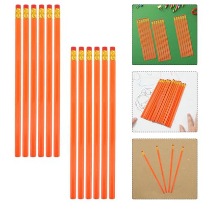 COHEALI 24pcs Yellow Hb Wooden Pencils with Erasers, Classroom and Back to School Writing Supplies, Comfortable Grip Pencils for ’ Drawing and Writing