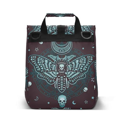 MNSRUU Insulated Lunch Bags Women Men, Butterfly Skull Mysticism Portable Reusable Thermal Meal Tote Cooler Bag Organizer, Adjustable Shoulder Strap, Handle - color: Skulls 183