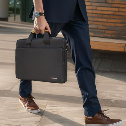 NIDOO 14 inch Laptop Bag Computer Sleeve Carrying Shoulder Case Briefcase for 15" MacBook Air M5 M4 2026/ Surface Laptop 6 7/14" Lenovo ThinkPad E14 T14 P14s / HP EliteBook Dell Acer Asus - color: Black, size: 14-15 Inch