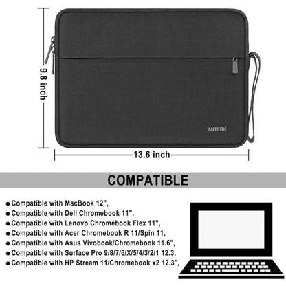 Laptop Sleeve Case 13 Inch, Water Resistant Traveling Computer Cover with Handle, Shockproof Protective Carrying Laptop Bag Compatible for 13 in MacBook Air/MacBook Pro M2 M1, Black - color: Black, size: 13 Inch