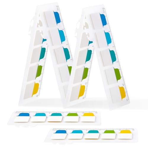 Golcellia 6 Pcs Sticky Tabs - 600 Sheets 5 - Color Notebook Index Tabs - Sticky Flags, Page Tabs - Durable Divider & Binder Tabs for Books & Bibles - color: Classic-02