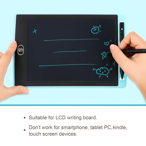 Flutesan 4.5 Inch LCD Writing Tablet Pen Replacement 4 Pcs Kids Stylus Pen for Drawing Tablet Doodle Pad with 4 Hanging Rope(Black) - color: Black