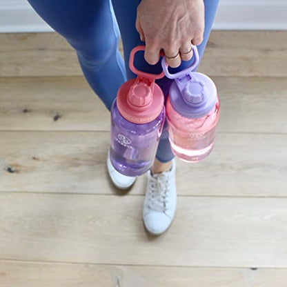 Takeya Tritan Sport Water Bottle with Spout Lid - BPA-Free & Dishwasher-Safe Water Bottle - Reusable Bottle with Lid Handle - Simple Leak-Proof Water Bottle - 24 oz, Flutter Pink - color: Flutter Pink, size: 24 Ounces