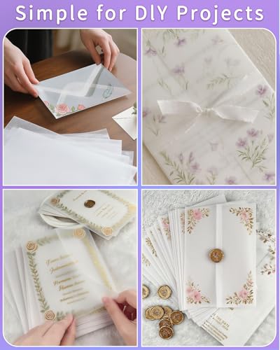 120 Sheets Translucent Vellum Paper 8.5 x 11 Inch, Printable 100gsm/68lb Tracing Paper for Invitations, Greeting Cards, Drawing, Sketching and Writing - color: 120 SHEETS