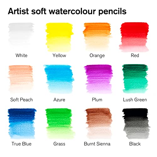 Winsor & Newton Studio Collection 아티스트 연필, 수채화 연필, 12개 세트 - style: 수채화 연필 12개