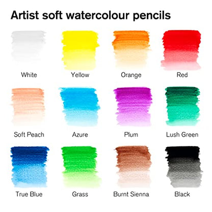 Winsor & Newton Studio Collection 아티스트 연필, 수채화 연필, 12개 세트 - style: 수채화 연필 12개