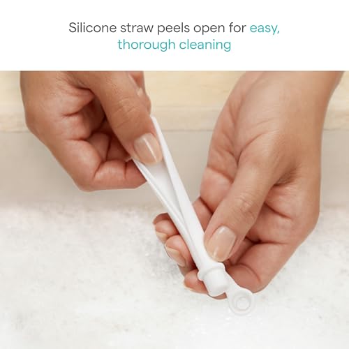Munchkin Simple Clean Straw Cups for Toddlers 1-3, with Peel Open Straw for Easy Cleaning, Spill Proof Sippy Cup for Kids 12+ Months, 10 Ounce, 2 Pack, Pink/Blue - size: 2 Count (Pack of 1), style: 2pk, Pink/Blue