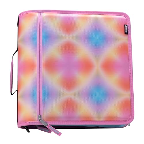 Case-it Mighty Zip Tab School Zipper Binder | 3-Inch O-Rings, 600-Sheet Capacity, 5-Subject Expanding File Folder, Multiple Pockets & Storage Organizer, Shoulder Strap | D-146 Fuzzy Pastels - color: Fuzzy Pastels, size: 1 Pack