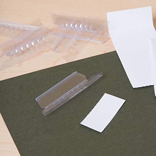 1InTheOffice Plastic Clear Tabs, and Inserts 2" x 5/8", 100/Pack (2") - size: 2"