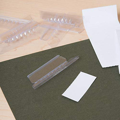 1InTheOffice Plastic Clear Tabs, and Inserts 2" x 5/8", 100/Pack (2") - size: 2"