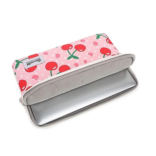 Canvaslife Pattern 13 inch Canvas Laptop Sleeve with Pocket 13 inch 13.3 inch Laptop 13 case13 Sleeve (Cherry) - color: Cherry, size: 13 inch/13.3 inch