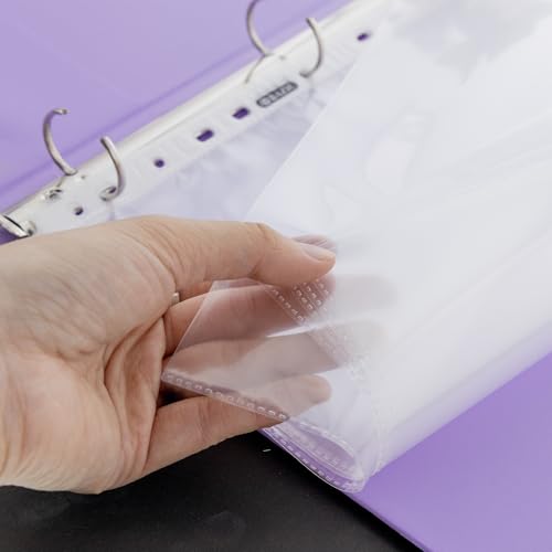 BAZIC Sheet Protectors Economy, Fit 8.5x11 Inch Paper, 11 Hole Clear Plastic Sleeves Ring Binder Sheets, Archival Safe (10/Pack), 1-Pack | letter size, economy weight top-loading sheet protectors, acid-free poly, Fit 3-ring binders, Clear front and back,