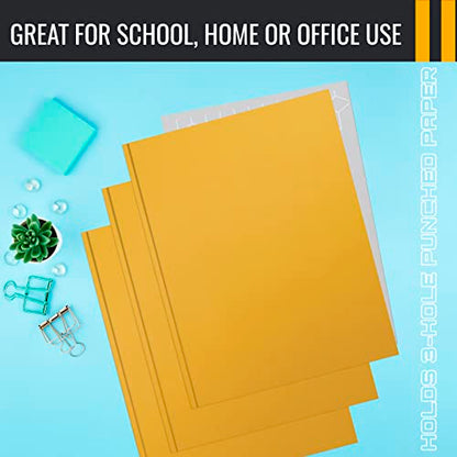 Better Office Products Dark Yellow 2 Pocket Folders with Prongs, 50 Pack, Letter Size, Matte Texture, 8.5 x 11 Inch - color: Dark Yellow