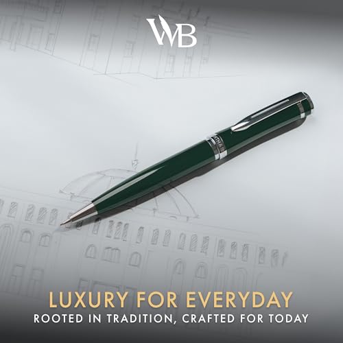Wordsworth and Black Mechanical Pencil Graphite Lead- Stunning Luxury Metal Pencil, Green Chrome Finish, 0.7mm Led, Best Gift Set for Men & Women, Professional Executive Office Pencils - color: Green Chrome