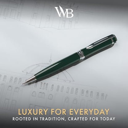 Wordsworth and Black Mechanical Pencil Graphite Lead- Stunning Luxury Metal Pencil, Green Chrome Finish, 0.7mm Led, Best Gift Set for Men & Women, Professional Executive Office Pencils - color: Green Chrome