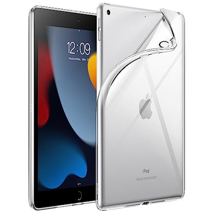 JETech Case for iPad 9/8/7 (10.2-Inch, 2021/2020/2019 Model, 9th/8th/7th Generation), Soft TPU Transparent Slim Shockproof Tablet Cover (Clear) - color: Clear, size: iPad 9/8/7(2021/2020/2019)