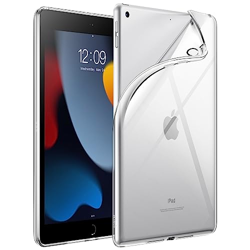 JETech Case for iPad 9/8/7 (10.2-Inch, 2021/2020/2019 Model, 9th/8th/7th Generation), Soft TPU Transparent Slim Shockproof Tablet Cover (Clear) - color: Clear, size: iPad 9/8/7(2021/2020/2019)