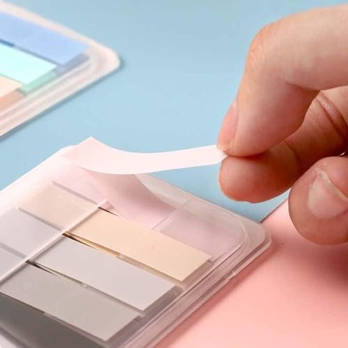 WsjiaboFux 100Pcs Grey Sticky Index Tabs,Notes Flags Writable and Repositionable File Tabs Flags for Pages or Book Markers,Reading Notes,Classify File Self-Stick Note Pads Office and School Supplies