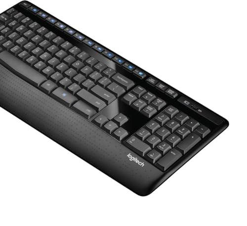 Logitech K345 Full Size Wireless Keyboard with Palm Rest for PC, Laptop | Full-sized keyboard, includes wireless USB receiver, compatible with PC, Laptop - size: 1 Pack, style: Keyboard