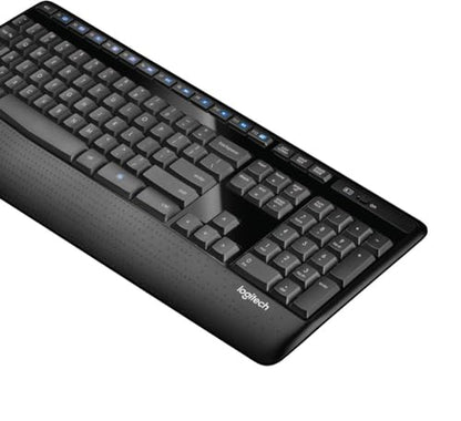 Logitech K345 Full Size Wireless Keyboard with Palm Rest for PC, Laptop | Full-sized keyboard, includes wireless USB receiver, compatible with PC, Laptop - size: 1 Pack, style: Keyboard