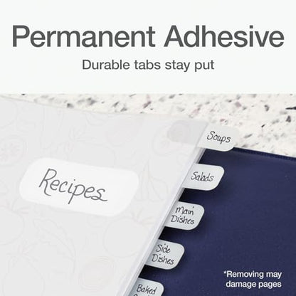 Redi-Tag, RTG31010, Permanent Stick Write-On Index Tabs, 416 / Pack, White, (Pack of 1) - style: 416 Tabs