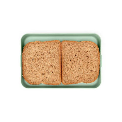Brabantia Make & Take Flat Lunch Box (Jade Green) Convenient Size for Bags, BPA-Free, Airtight Snap Locks, Microwave & Freezer Safe, Travel Meal Prep Container, 37oz - color: Jade Green, style: Flat Lunch Box