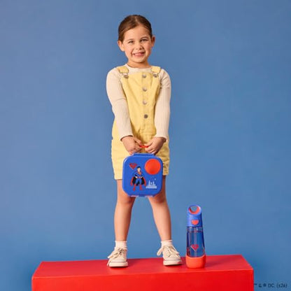 b.box Superman Mini Lunch Box Kids | 4.25 Cup Leak Proof Bento Box for Kids Ages 3+ | 3 Compartment Snack Containers, School Lunch Container, Dishwasher Safe, BPA-Free, PFAS-Free - color: Superman, size: 1-pack