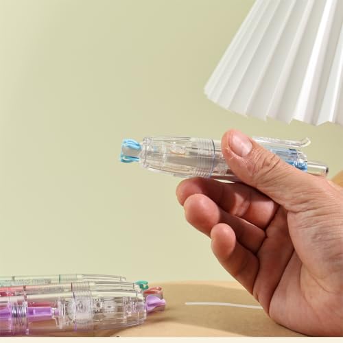 Refillable Correction Tape, 157 ft Total – 2 Pre-Filled Dispensers + 6 Snap-In Refills, School & Office Supplies, Pink & Blue - color: Pink+Blue