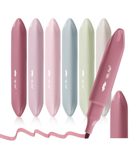 Mr. Pen- Aesthetic Bible Highlighters No Bleed Through, 6 pcs, Chisel Tip | Cute Highlighter for Journaling Supplies and School Accessories, Bible Highlighters and Pens No Bleed - color: Vibrant 1