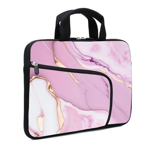 Laptop Sleeve - 11.6-12.2 inches Chromebook, Ultrabook & Tablet Case with Neoprene Handle, Two Pockets (Pink) - color: Pink-2