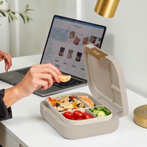 Bentgo® Modern - Leak-Resistant Bento Lunch Box For Adults, Teens, & Larger Appetites; Reusable BPA-Free Meal Prep Container with 3 or 4 Compartments, Dishwasher/Microwave Safe; 5 Cups (Sandstone) - color: Sandstone