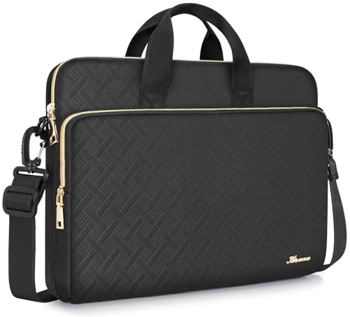 KIZUNA Laptop Sleeve Case 14 Inch Computer Shoulder Bag for 15" MacBook air M3 2024/Lenovo Flex 14/IdeaPad Flex 5/15.4 MacBook Pro/HP EliteBook 840 G5/Dell Latitude/14 Lenovo IdeaPad 3i Gen 6 - color: Black, size: 14 Inch