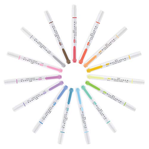 Zebra Pen Mildliner Dual-Tip Highlighters, Broad and Fine Tips, Ideal for Bible Highlighting, No Bleed, School Supplies, Teacher Supplies, and Office Supplies, Mild Violet Ink, 12-Pack (78180upc) - color: Violet