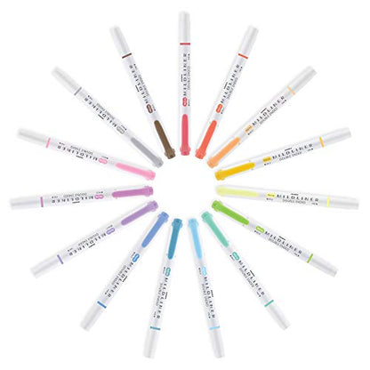 Zebra Pen Mildliner Dual-Tip Highlighters, Broad and Fine Tips, Ideal for Bible Highlighting, No Bleed, School Supplies, Teacher Supplies, and Office Supplies, Mild Apricot Ink, 12-Pack (78590upc) - color: Apricot