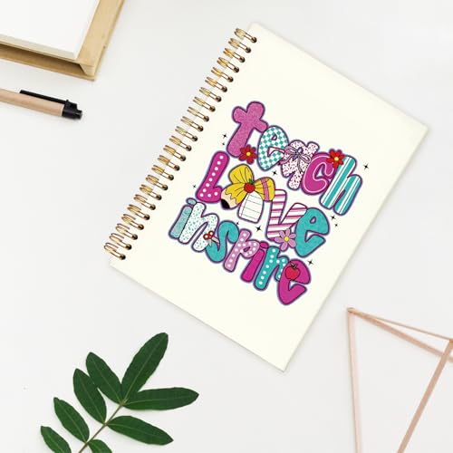 Teachers Gifts Spiral Notebooks, Teacher Appreciation Gift Notebook for Note Taking, College Ruled Spiral Journal Notebook Women Gift, 5.5x8.3 Inch - color: Gifts