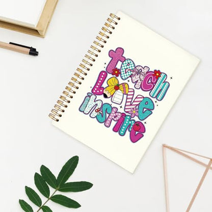 Teachers Gifts Spiral Notebooks, Teacher Appreciation Gift Notebook for Note Taking, College Ruled Spiral Journal Notebook Women Gift, 5.5x8.3 Inch - color: Gifts