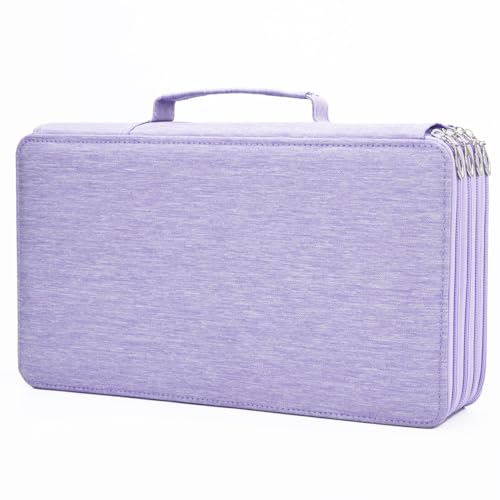 YOUNGCOL Colored Pencil Case Holder Large Capacity Color pencil organizer Storage (Purple, 300 Capacity) - color: Purple, size: 300 Capacity