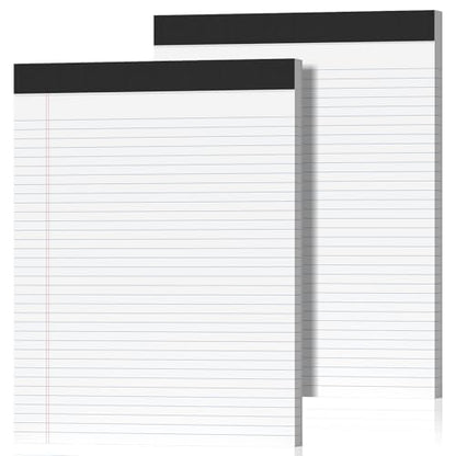 2 Pack Legal Pads 8.5 x 11 College Ruled Note Pads 8.5 x 11 Notepads 8.5 x 11 Micro Perforated Writing Pads 8.5 x 11 Pads of Paper Lined White Paper, 50 Sheets per Notepad for Home, Office, School - size: 8.5 x 11 In - White, style: 2 Pack